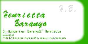 henrietta baranyo business card